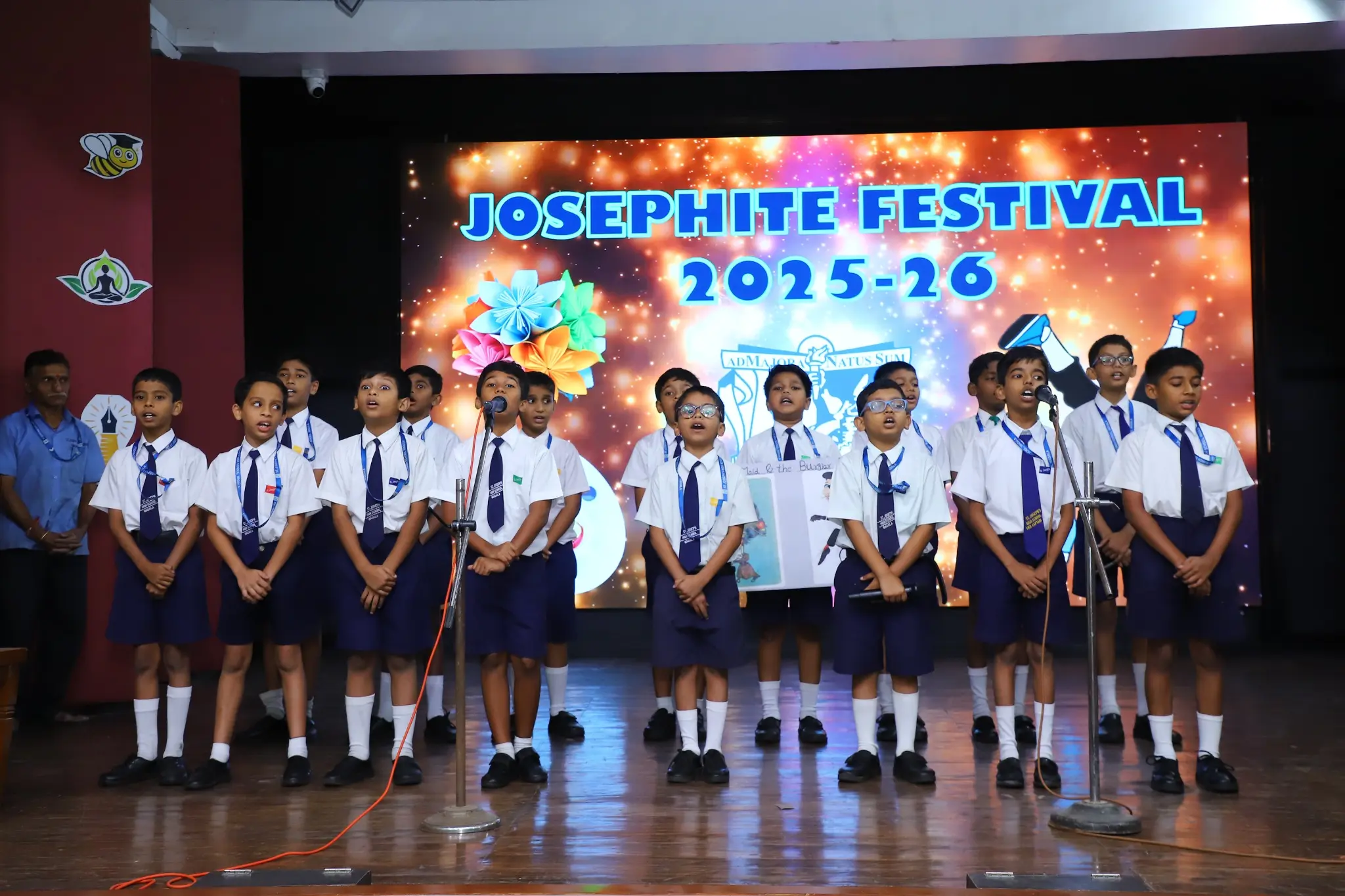 School choir performing together on the Josephite Festival stage