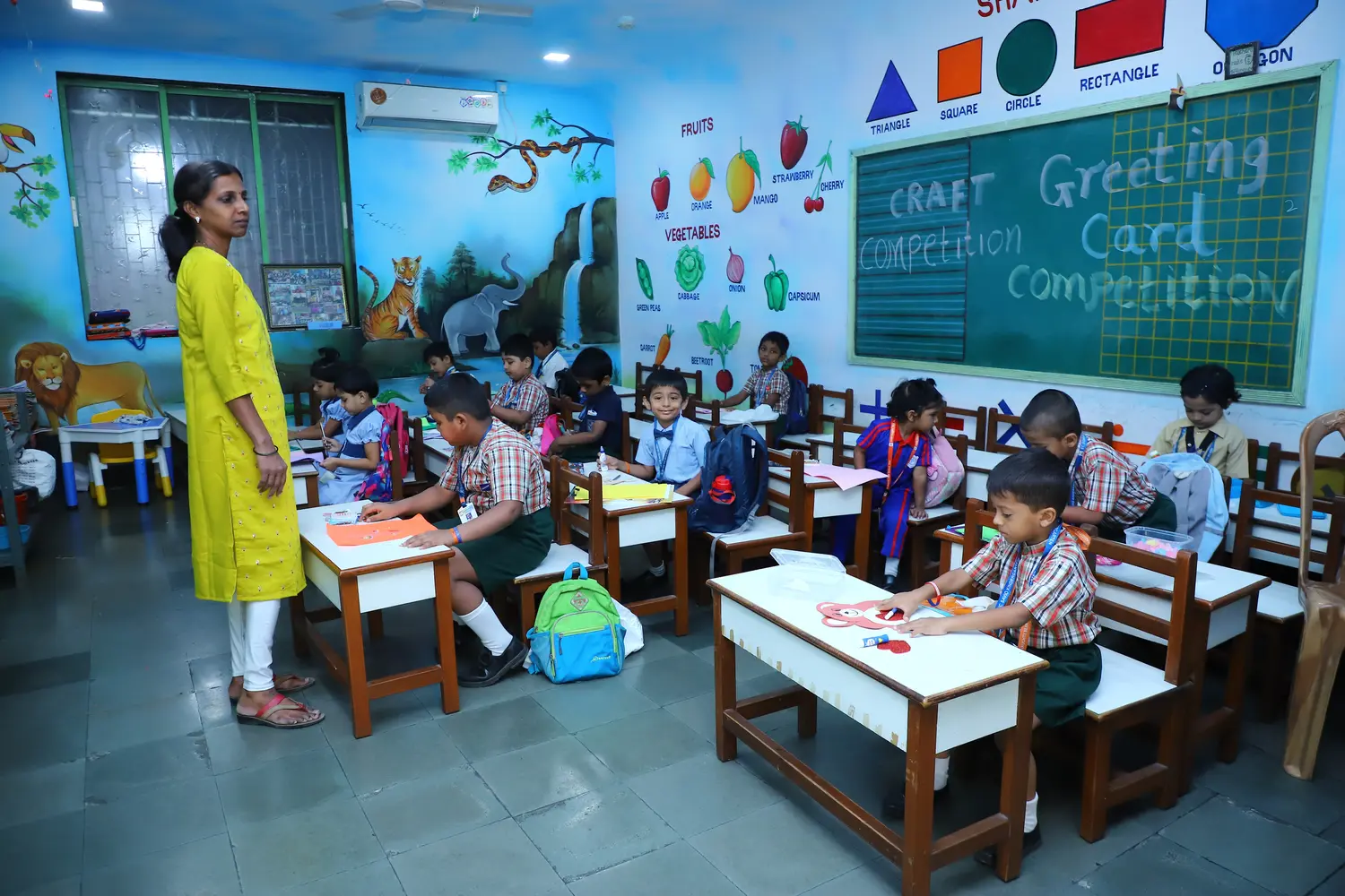 Junior students in an art competition